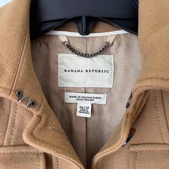 Banana Republic Military Long Camel Wool Coat - Picture 2 of 16